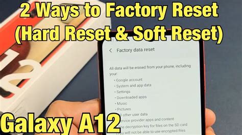 Galaxy A12: Factory Reset (2 Ways).